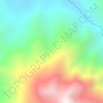 Mapa topográfico Choco, altitud, relieve