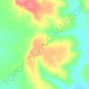 Mapa topográfico São Luis, altitud, relieve