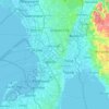 Mapa topográfico Mandaluyong, altitud, relieve