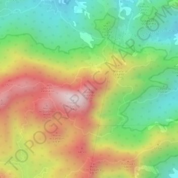 Mapa topográfico Pedra do Quilombo, altitud, relieve