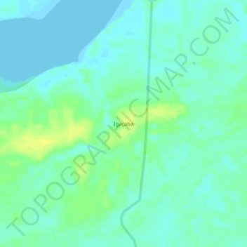 Mapa topográfico Igaçaba, altitud, relieve