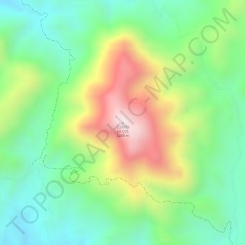 Mapa topográfico CERRO LA COL, altitud, relieve