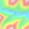 Mapa topográfico Cascada Manto de la Novia, altitud, relieve