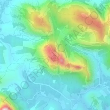 Mapa topográfico Morro Bela Vista, altitud, relieve