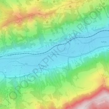 Mapa topográfico Konstanzer, altitud, relieve
