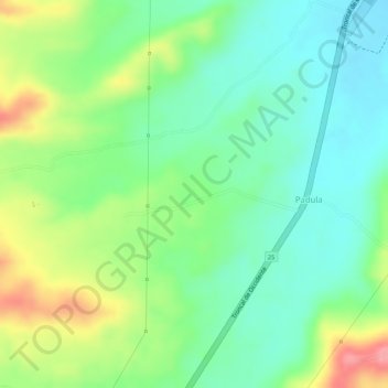Mapa topográfico Agua Dulce, altitud, relieve