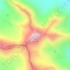 Mapa topográfico Wilson Peak, altitud, relieve