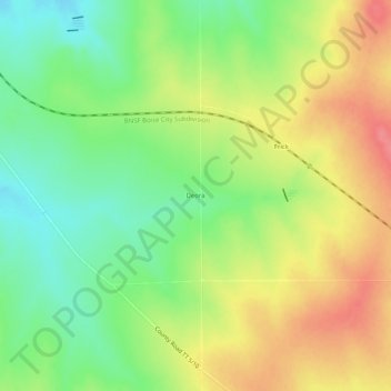 Mapa topográfico Deora, altitud, relieve