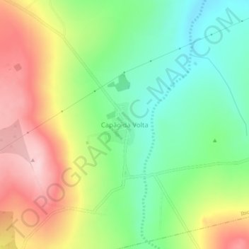 Mapa topográfico Capão da Volta, altitud, relieve