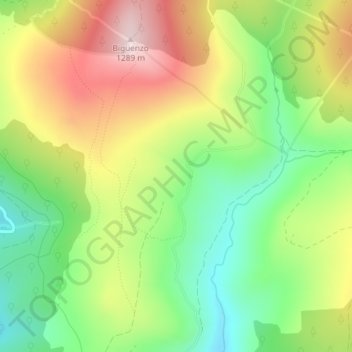 Mapa topográfico Los Sotillos, altitud, relieve