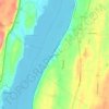 Mapa topográfico Cheviot, altitud, relieve