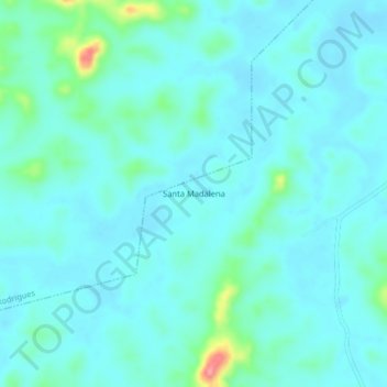 Mapa topográfico Santa Madalena, altitud, relieve
