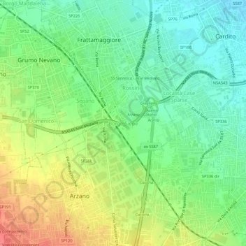 Mapa topográfico Borgo Siepe, altitud, relieve