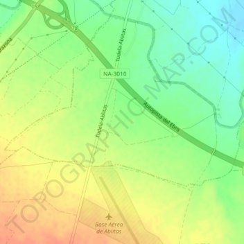 Mapa topográfico Baster, altitud, relieve