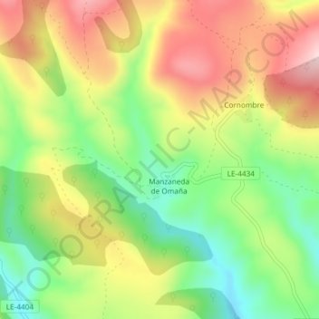Mapa topográfico Villarubia, altitud, relieve
