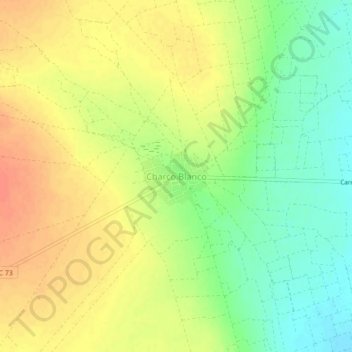 Mapa topográfico Charco Blanco, altitud, relieve