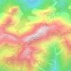 Mapa topográfico Hochplatte, altitud, relieve