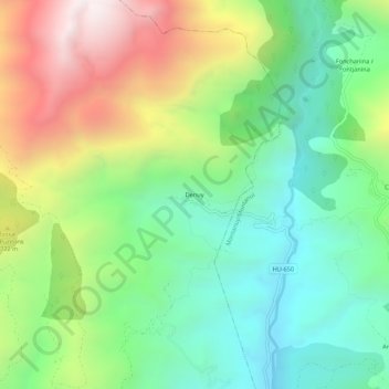Mapa topográfico Denuy, altitud, relieve