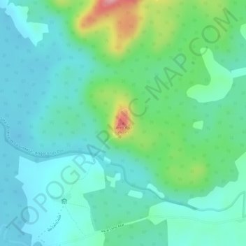 Mapa topográfico Cerro Azul, altitud, relieve
