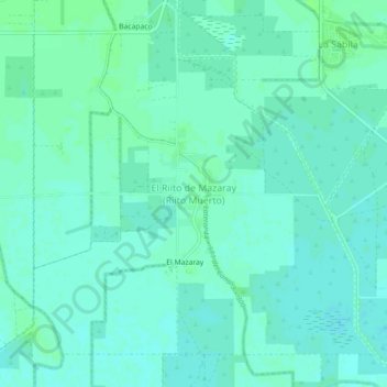 Mapa topográfico El Riíto de Mazaray (Riíto Muerto), altitud, relieve