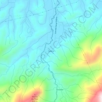 Mapa topográfico Galera, altitud, relieve