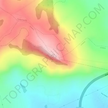 Mapa topográfico Morro Azul, altitud, relieve