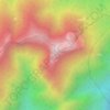 Mapa topográfico Pico Itaguaré, altitud, relieve