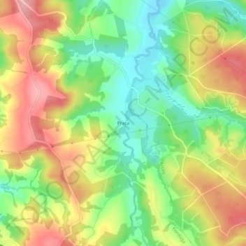 Mapa topográfico Prata, altitud, relieve
