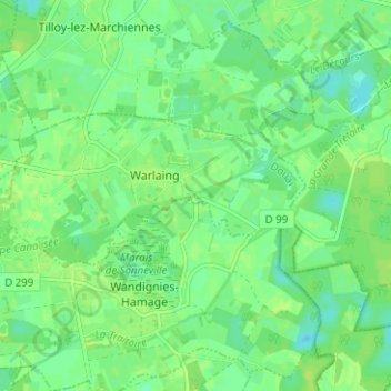 Mapa topográfico Le Bassin, altitud, relieve