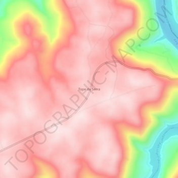 Mapa topográfico Tope da Serra, altitud, relieve