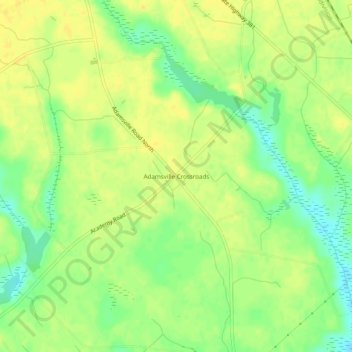 Mapa topográfico Adamsville Crossroads, altitud, relieve