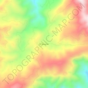 Mapa topográfico El Durazno, altitud, relieve