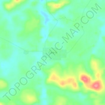 Mapa topográfico Cedro, altitud, relieve