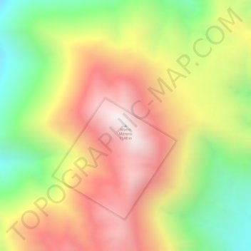 Mapa topográfico Cerro Moreno, altitud, relieve