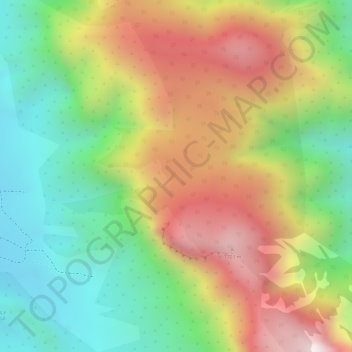 Mapa topográfico Mesa de Pinos, altitud, relieve