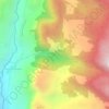 Mapa topográfico Cascada Guacimal 8, altitud, relieve