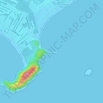 Mapa topográfico Pedra Selada, altitud, relieve