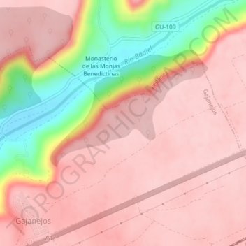 Mapa topográfico Navablanca, altitud, relieve