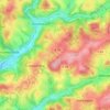 Mapa topográfico Bomerich, altitud, relieve