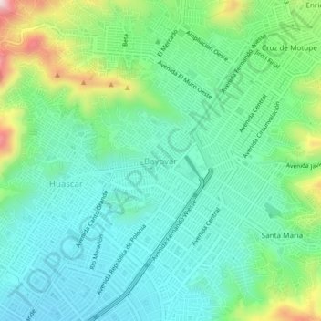 Mapa topográfico Bayovar, altitud, relieve