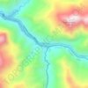 Mapa topográfico Entrada a las Juntas, altitud, relieve