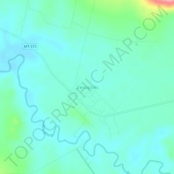 Mapa topográfico Irenópolis, altitud, relieve