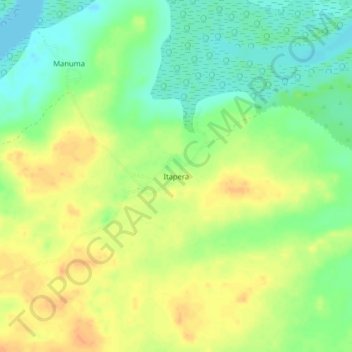 Mapa topográfico Itapera, altitud, relieve