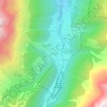 Mapa topográfico La Citadelle, altitud, relieve