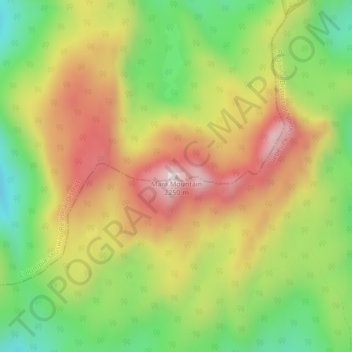 Mapa topográfico Mara Mountain, altitud, relieve