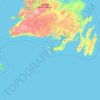 Mapa topográfico Saint-Pierre-et-Miquelon, altitud, relieve