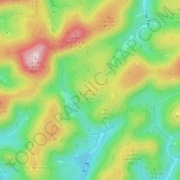 Mapa topográfico Totenköpfel, altitud, relieve
