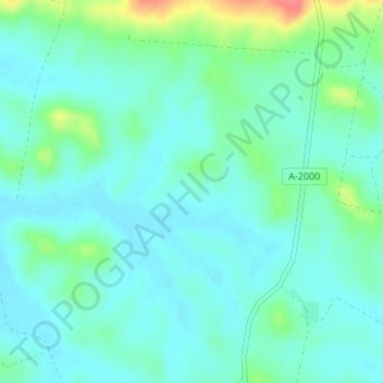 Mapa topográfico Rancho del Obispo, altitud, relieve