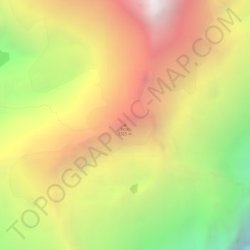 Mapa topográfico Vicos, altitud, relieve