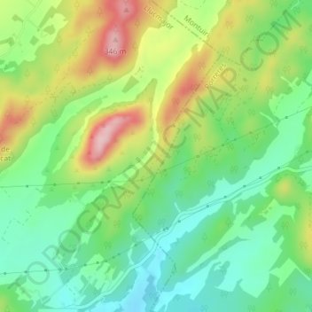 Mapa topográfico Cova des Coloms, altitud, relieve